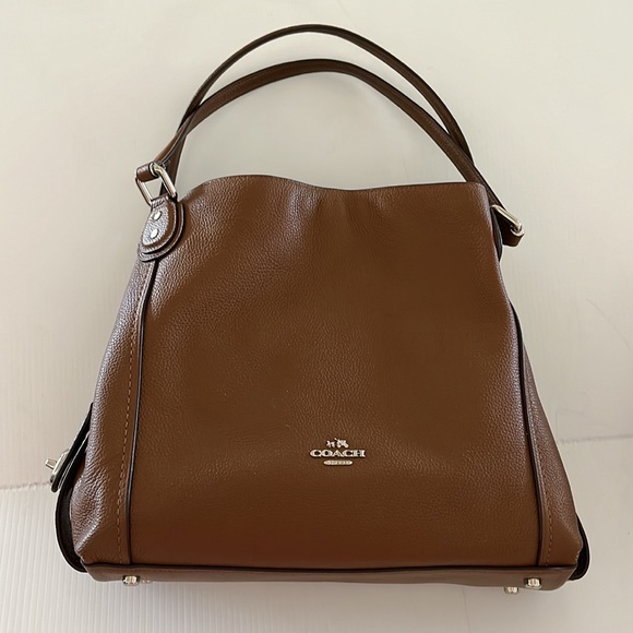 Coach Handbags - Classic Coach Edie 31 Saddle Tan Leather Double Handled Shoulder Bag